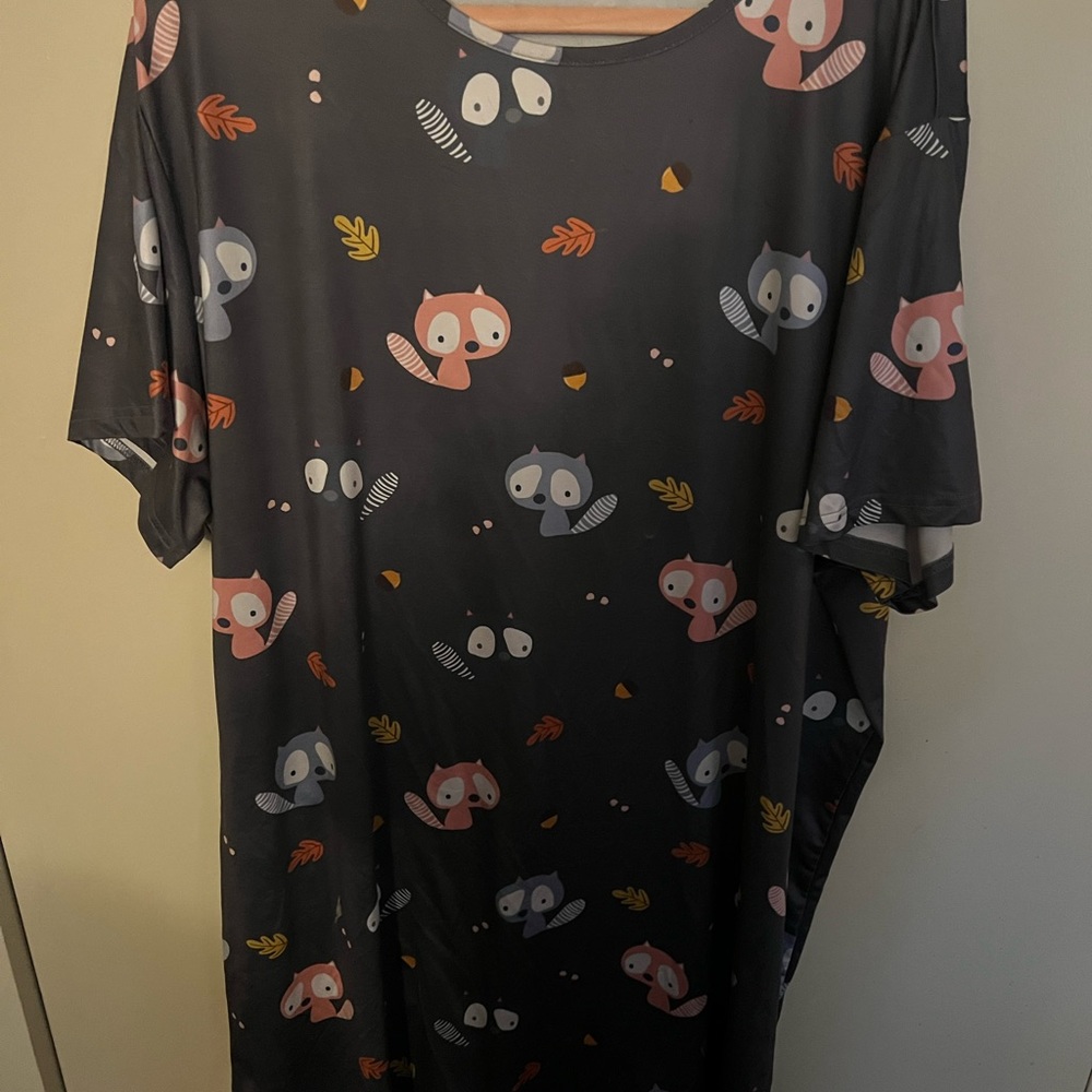 PLUS Cartoon Graphic Nightdress Dress